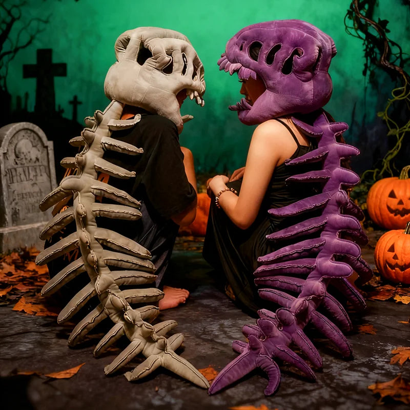 Dinosaur skeleton costume side view