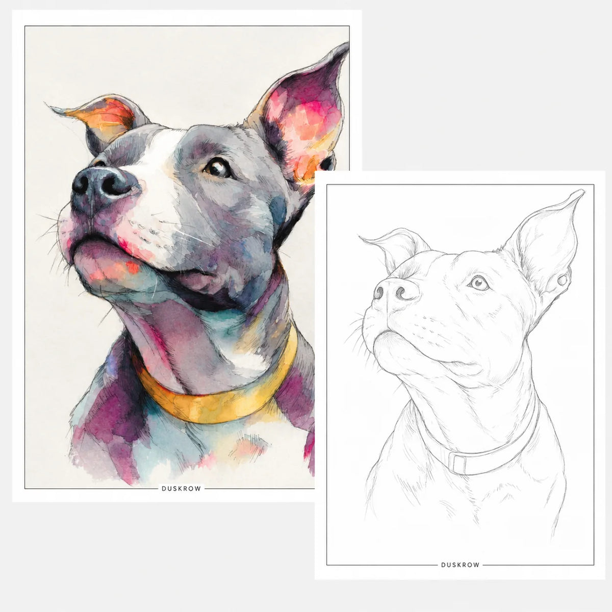 Duskrow | 20 Cute Pet Watercolor Coloring Pages (PDF) | gallery 04