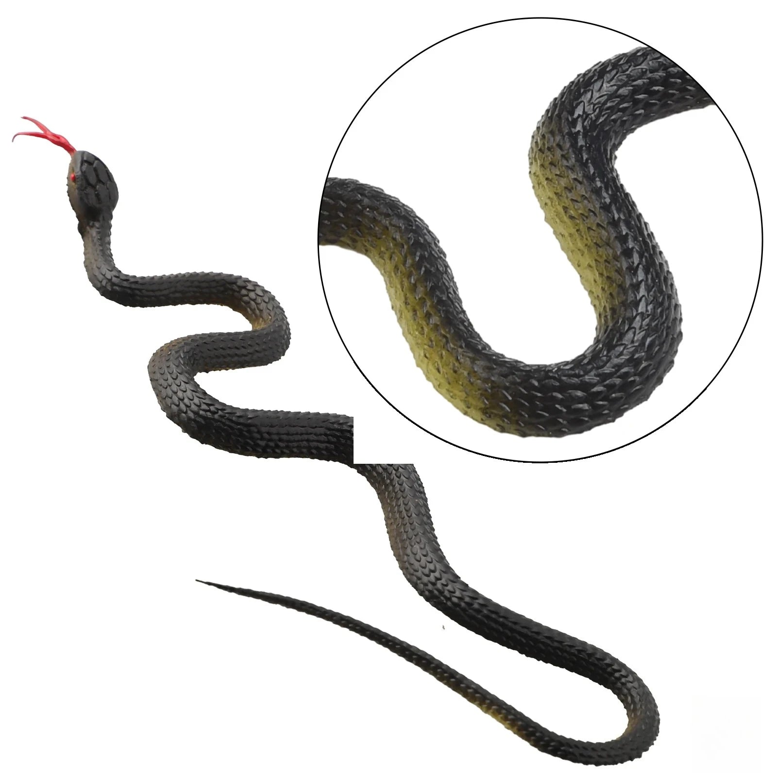 Rubber snake size reference