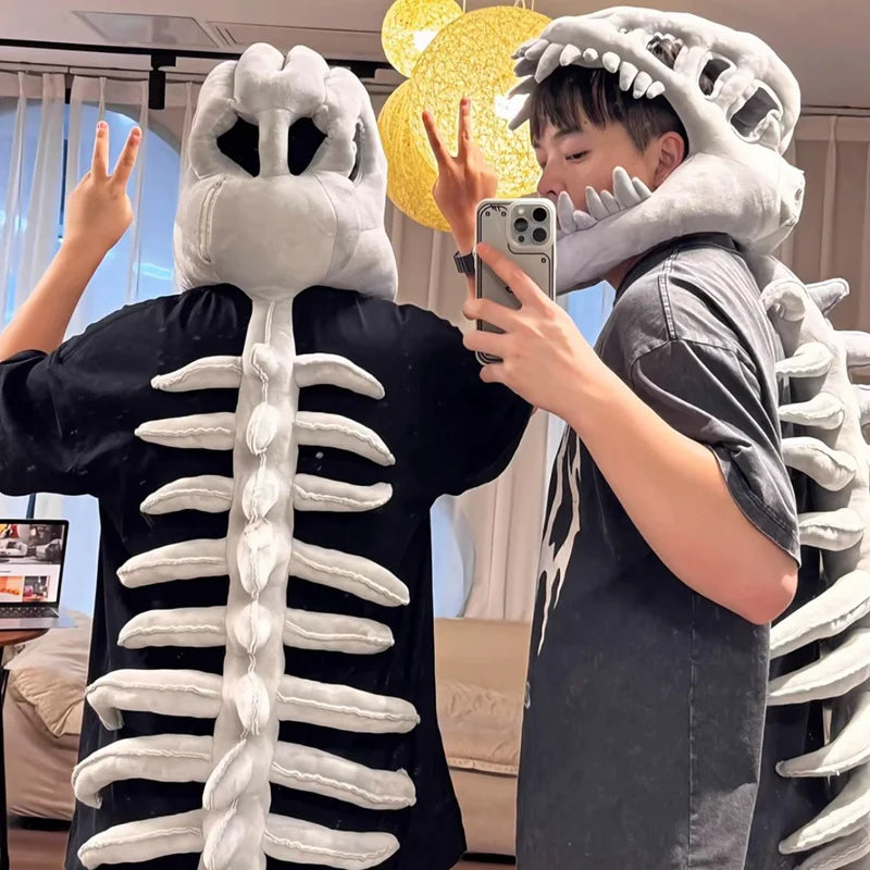 Realistic dinosaur skeleton costume
