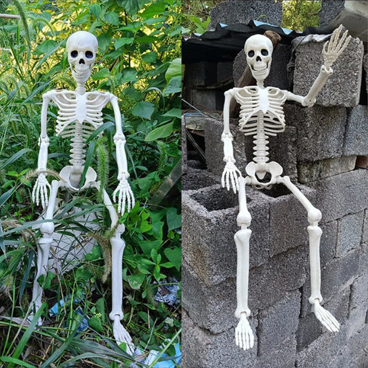 Posable mini skeleton figures Halloween decor