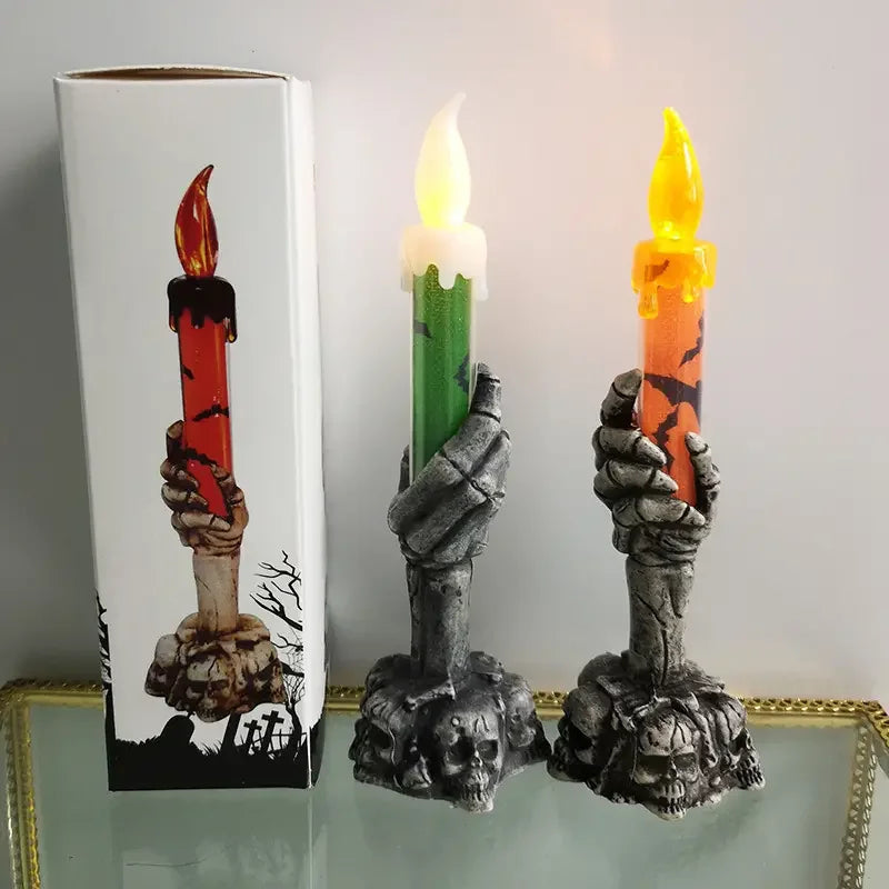 Skeleton hand stake detail