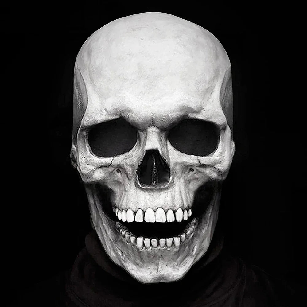 Skull mask painted teeth detail
