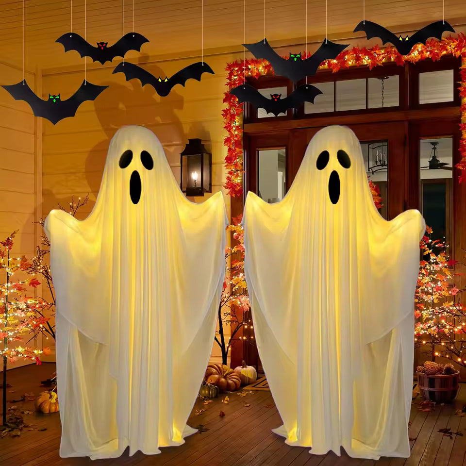 Standing glow-in-the-dark Halloween ghost — view 2