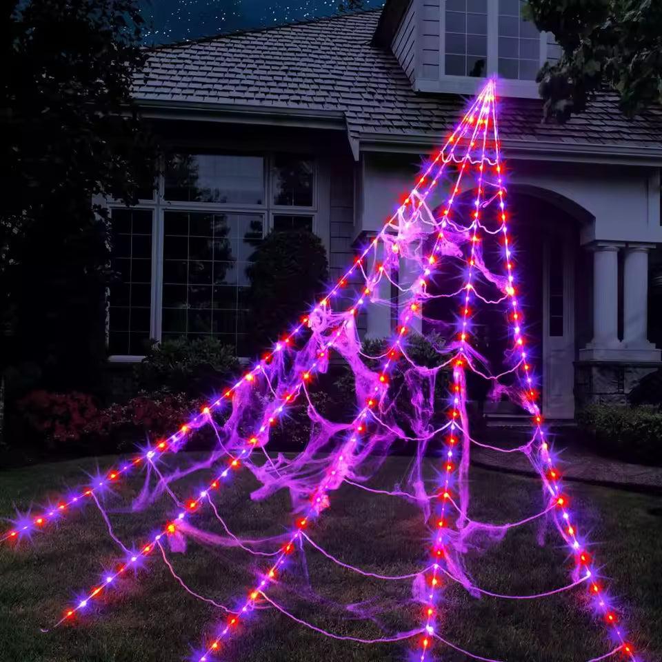 5 meter Halloween spider web LED lights