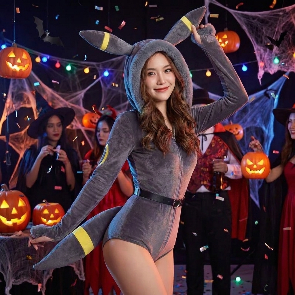 Umbreon Hooded Cosplay Bodysuit