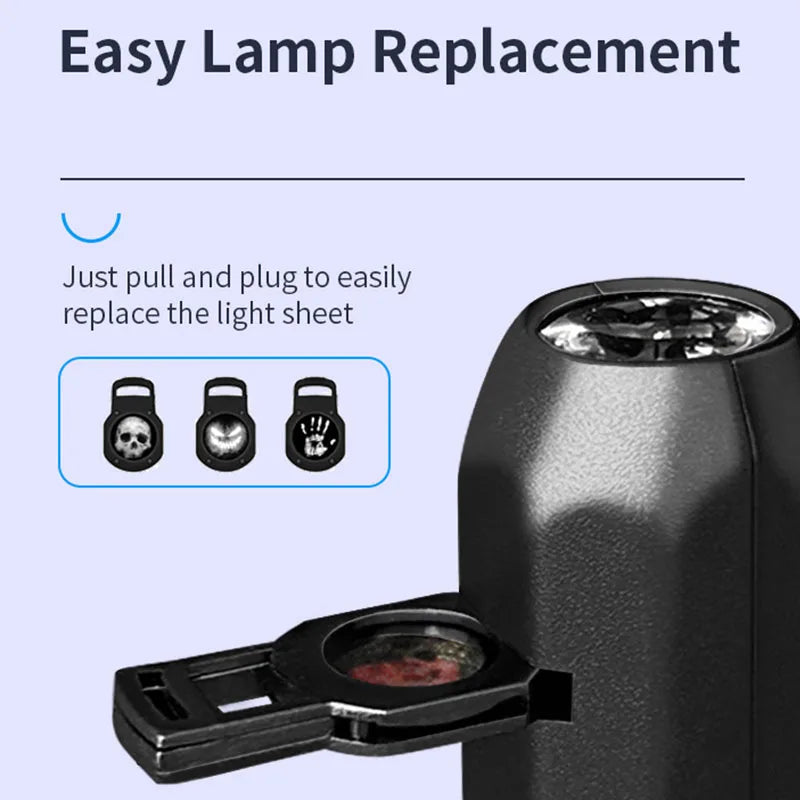 USB Halloween projection night light — view 3