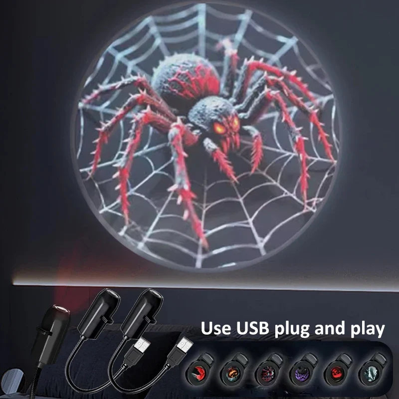 USB Halloween projection night light — view 5