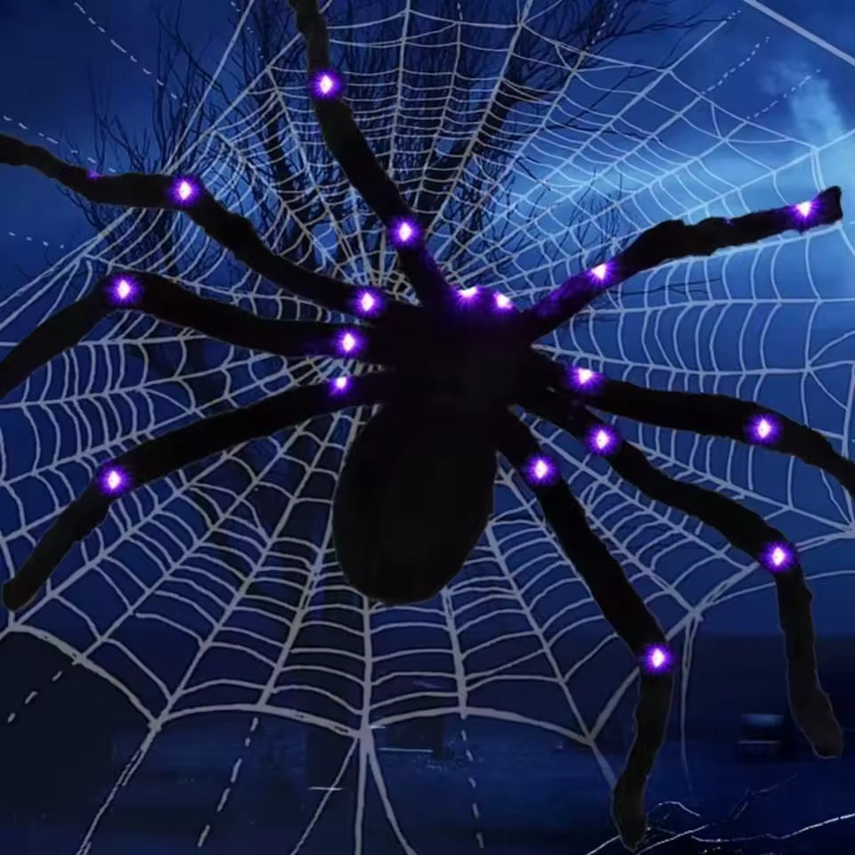 Halloween spider web LED lights — view 3