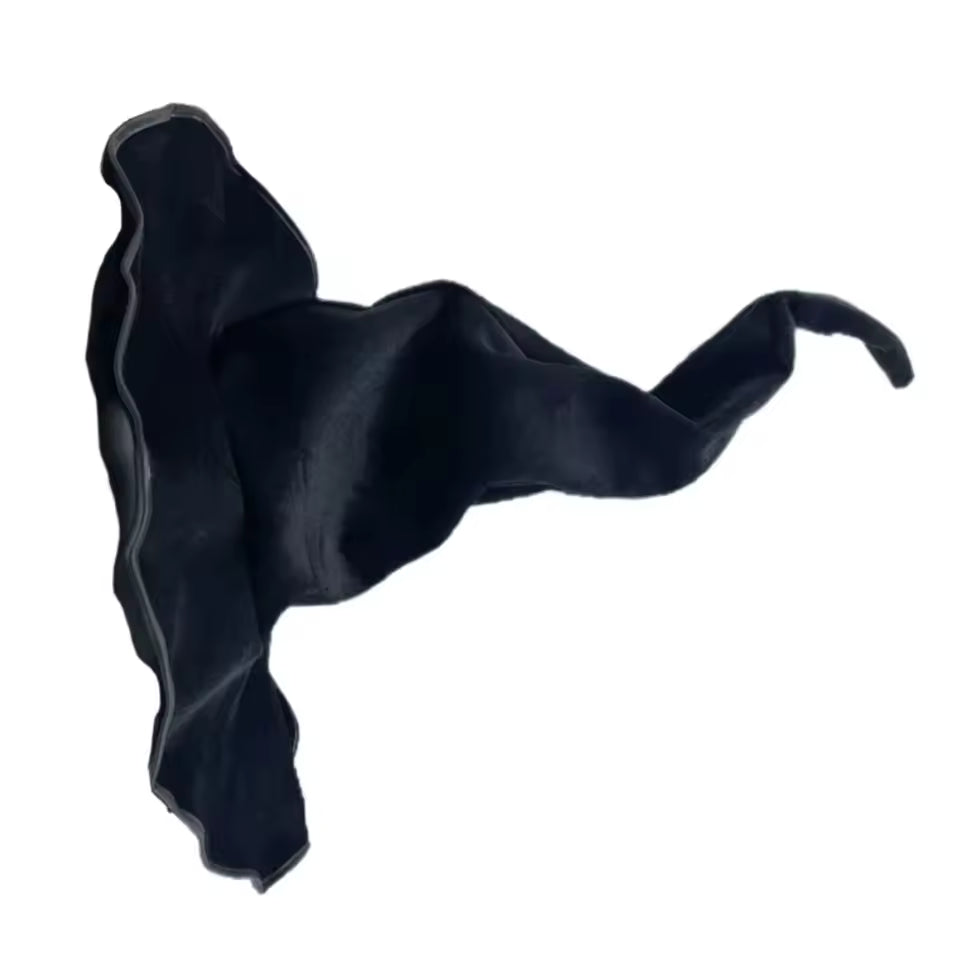 Foldable black knit witch hat — view 4